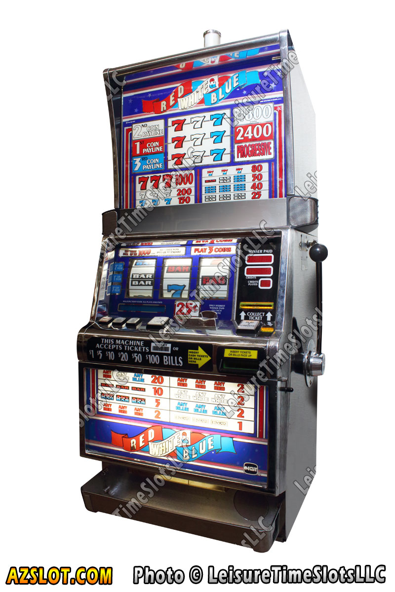 IGT 2x 3x Red White and Blue Slot Machine Top Glass. 19.5